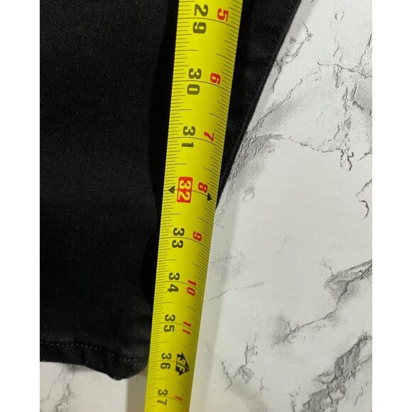 Arizona Jean Co. Black Distressed Hi-Rise Jegging Size 9 Short Cotton Polyester - Picture 5 of 13